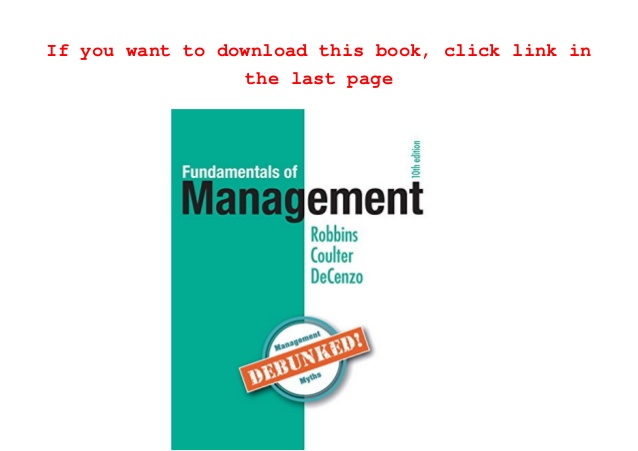 Fundamentals of management textbook